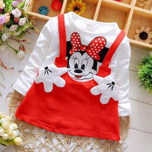 Load image into Gallery viewer, New Summer Cotton Baby Girls Cartoon Long Sleeves Dress