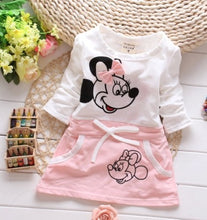 Load image into Gallery viewer, New Summer Cotton Baby Girls Cartoon Long Sleeves Dress