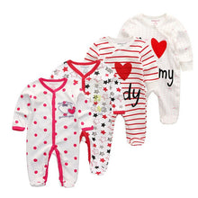 Load image into Gallery viewer, 4 PCS/lot cartoon long sleevele baby sleeper 100%Cotton Baby Overnight