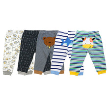 Load image into Gallery viewer, 5 pcs/set baby pants 0-24 months  pant 3 pcs embroidery+2 pcs print cuff style pant