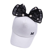 Load image into Gallery viewer, Cute Pearl Bongrace Hat Baby girl cute bowknot corner baseball cap