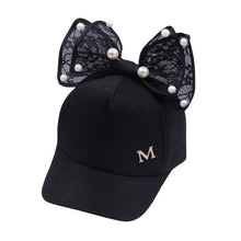 Load image into Gallery viewer, Cute Pearl Bongrace Hat Baby girl cute bowknot corner baseball cap