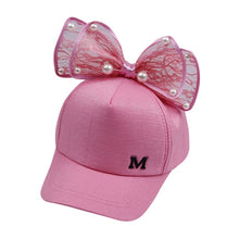 Load image into Gallery viewer, Cute Pearl Bongrace Hat Baby girl cute bowknot corner baseball cap