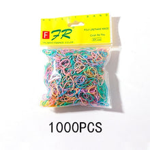 Load image into Gallery viewer, 200/1000PCS Cute Girls Colourful Ring Disposable Elastic Hair Bands