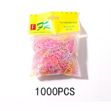 Load image into Gallery viewer, 200/1000PCS Cute Girls Colourful Ring Disposable Elastic Hair Bands