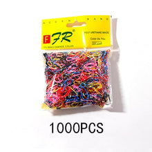 Load image into Gallery viewer, 200/1000PCS Cute Girls Colourful Ring Disposable Elastic Hair Bands
