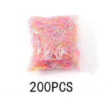 Load image into Gallery viewer, 200/1000PCS Cute Girls Colourful Ring Disposable Elastic Hair Bands