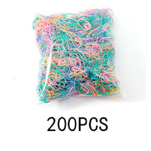 Load image into Gallery viewer, 200/1000PCS Cute Girls Colourful Ring Disposable Elastic Hair Bands