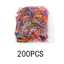 Load image into Gallery viewer, 200/1000PCS Cute Girls Colourful Ring Disposable Elastic Hair Bands