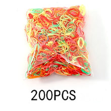 Load image into Gallery viewer, 200/1000PCS Cute Girls Colourful Ring Disposable Elastic Hair Bands