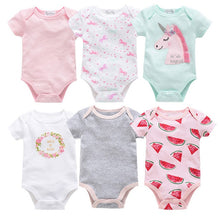 Load image into Gallery viewer, 2019 6Pcs 3Pcs Summer New Baby Girl Bodysuits