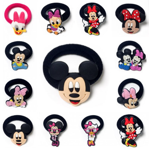 1PCS Mickey Minnie Hairbands Kids Scrunchy Hair Band