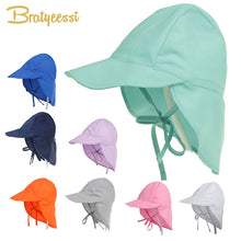 Load image into Gallery viewer, SPF 50+ Baby Sun Hat Adjustable Summer Baby Cap
