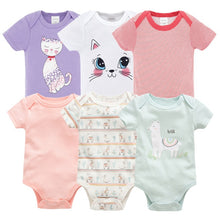 Load image into Gallery viewer, 2019 6Pcs 3Pcs Summer New Baby Girl Bodysuits