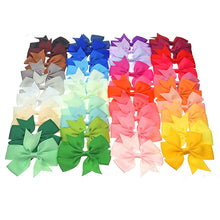 Load image into Gallery viewer, 40pcs/lot 3.3inch Solid Colorful Bow Tie Hairpins