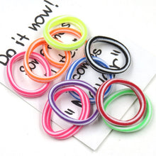 Load image into Gallery viewer, 10PCS/LOT Colorfull Hair Ring Novelty Elastic Hair Bands