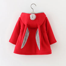 Load image into Gallery viewer, Cute Rabbit Ear Hooded Baby Girls Coat