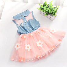 Load image into Gallery viewer, Girls Dress 2019 Summer New European and American Fashion Baby