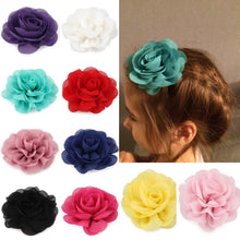 Load image into Gallery viewer, 20 Colors Cute Kids Girls Soft Big Flower Hair Clips
