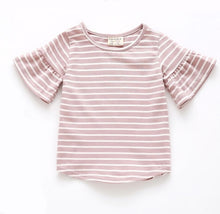 Load image into Gallery viewer, Baby Girls Clothes Lotus Leaf Sleeve Baby T Shirts