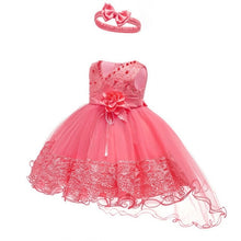 Load image into Gallery viewer, Flower Baby Girls Dress Baptism Dresses for Girls 1st Year Birthday