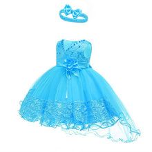 Load image into Gallery viewer, Flower Baby Girls Dress Baptism Dresses for Girls 1st Year Birthday