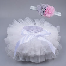Load image into Gallery viewer, baby girls tulle bloomers Infant newborn tutu diapers cover 2pcs short skirts