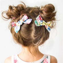 Load image into Gallery viewer, 2019 Lovely Baby Girls Print Flower Bohemian Style Bow BB Hair Clips