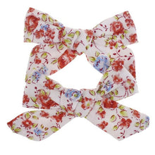 Load image into Gallery viewer, 2019 Lovely Baby Girls Print Flower Bohemian Style Bow BB Hair Clips
