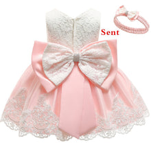 Load image into Gallery viewer, Baby Dress Sequin Lace Flower Christening Gown Baptism Clothes Newborn