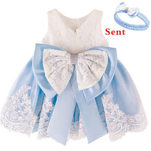 Load image into Gallery viewer, Baby Dress Sequin Lace Flower Christening Gown Baptism Clothes Newborn