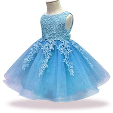 Load image into Gallery viewer, Baby Dress Sequin Lace Flower Christening Gown Baptism Clothes Newborn