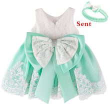Load image into Gallery viewer, Baby Dress Sequin Lace Flower Christening Gown Baptism Clothes Newborn
