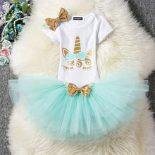 Load image into Gallery viewer, Little Princess Flower Unicorn Dress