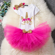 Load image into Gallery viewer, Little Princess Flower Unicorn Dress