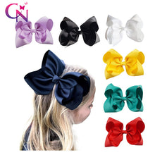 Load image into Gallery viewer, 8" Handmade Solid Large Hair Bow For Girls Kids