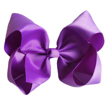 Load image into Gallery viewer, 8" Handmade Solid Large Hair Bow For Girls Kids