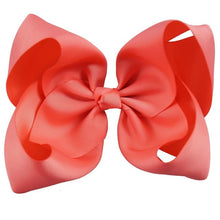 Load image into Gallery viewer, 8" Handmade Solid Large Hair Bow For Girls Kids