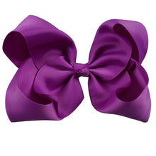 Load image into Gallery viewer, 8" Handmade Solid Large Hair Bow For Girls Kids