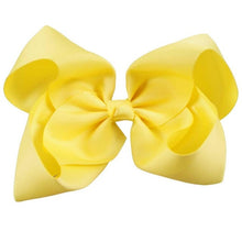 Load image into Gallery viewer, 8" Handmade Solid Large Hair Bow For Girls Kids