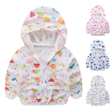 Load image into Gallery viewer, Kids Sun Protection Clothing Coat Unisex Cute Cartoon Print