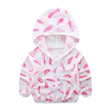 Load image into Gallery viewer, Kids Sun Protection Clothing Coat Unisex Cute Cartoon Print